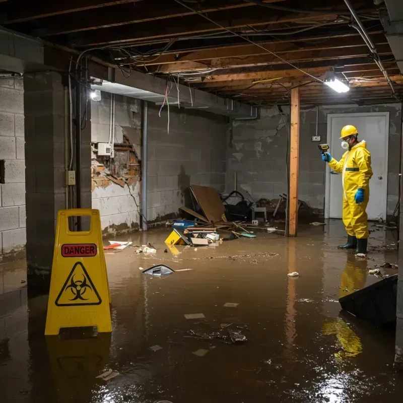 Flooded Basement Electrical Hazard in Mio, MI Property